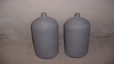 sandblasted diving bottles